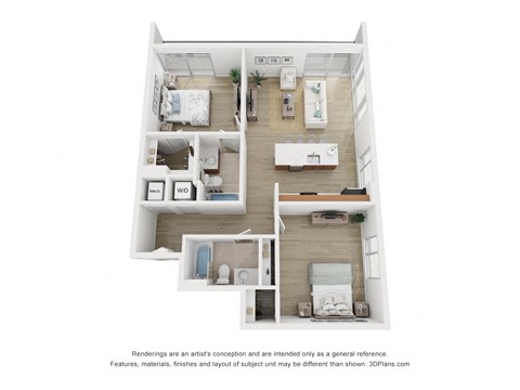 B5 Floor Plan at South Falls Tower, Richmond, 23224